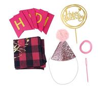Toddmomy Pet Birthday Hat Banner Flag Triangle Scarf Animal Party Decorations Cake Picks for Special Occasions
