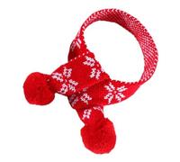 Toddmomy Pet Christmas Scarf for Cats Dogs Warm Knitted Woolen Yarn Scarf Snowflake Design Holiday Accessory for Pets Fits Neck