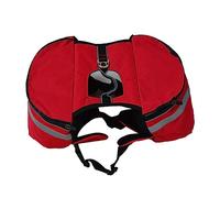 Toddmomy Pet Dog Puppy Sports Backpack Portable Outdoor Breathable Hound Pack Red Size s for Hiking Camping Dog Rucksack