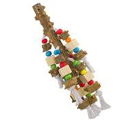 Toddmomy Pet Parrot Toy Bird Toy Chewable Wood Resting Exercise Plaything for Cage Aggression Loneliness Relief