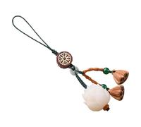 Toddmomy Phone Charm Strap - Lotus Flower Charm Chinese Style Lanyard Decoration for Mobile Phone, Keychain, Bag - Key Holder Accessory