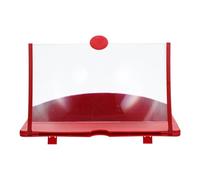 Toddmomy Phone Screen Magnifier 12" HD Movie Amplifier with Foldable Stand, Mobile Phone Screen Enlarger for Indoor and Outdoor Use, Eye Protective Display Enhancer, Red