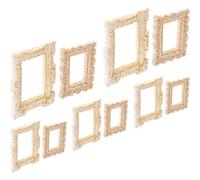 Toddmomy Picture Frames Versatile 10pcs Mini Vintage Resin with Delicate Carving Edges and Not Easy to Break for DIY Crafts Making Material and Phone Case Decor for Creative Projects