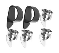 Toddmomy Plastic Finger Thumb Picks for Banjo Guitar Musicians Metal Acoustic Bluegrass Accessories for Secure Grip during Performances