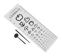Toddmomy Plastic Frame Visual Eye Exam Chart Wand and Testing Eyes Guard for Classroom or Clinic Use Sturdy and Attention-grabbing