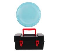 Toddmomy Plastic Gyro Storage Case with Handle and Sponge Liner, Portable Battling Top Organizer Box 8.65X4.72X4.32In, Storage Container for Travel and Play