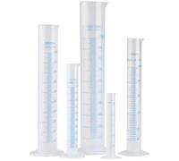 Toddmomy Plastic Measuring Cylinder 5pcs with Roll Resistant Design 1000ml 500ml 250ml 100ml 50ml for Chemical Process