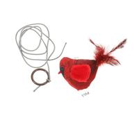 Toddmomy Plume Bird Interactive Cat Toy Hanging Door Plaything for Kittens Fun Teaser Flexible Rope Vivid Bird Design Engaging Pet Activity Lightweight Material