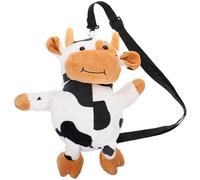 Toddmomy Plush Cow Shape Crossbody Bag for, Soft Plush Handbag with Spot Pattern, Cute Animal Shoulder Bag for and Teens
