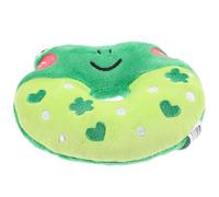 Toddmomy Plush Dog Green Cartoon Shaped Squeaky Chew for Dogs, Helps Correct Habits and Teething Problems, Sturdy Pet Plaything for Puppy Chewing and Interactive Fun
