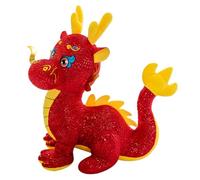 Toddmomy Plush Dragon Stuffed Doll Realistic Zodiac Dragon Plush for Year Celebrations Adorable Decoration for Families Friends Brings Luck Joy