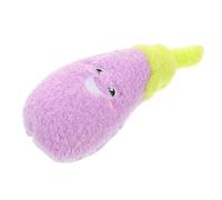 Toddmomy Plush Squeaky Eggplant Dog Interactive Chew for Puppy Teething Lightweight Durable Plush Veggie Design Soft Material for Indoor
