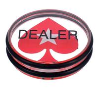 Toddmomy Poker Dealer Button Double-Sided 75Mm Acrylic Game Marker for Texas Hold'Em and Card Table Accessories Suitable for Gambling and Game Counters