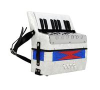 Toddmomy Portable Accordion Educational for White Color Durable Material Promotes Cognitive Skills and Musical Talent Development for Beginners