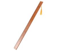 Toddmomy Portable Bamboo Cane Scaled Ruler with Engraved Teaching Stick Thickened Ruler for School Office Classroom Discipline and Measurement