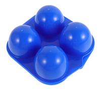 Toddmomy Portable Blue Egg Container with 4-grids and Lid Plastic Reusable Egg Holder for Camping and Outdoor Activities Secure Closure