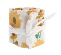 Toddmomy Portable Canvas Essential Oil Storage Case with Sunflower Pattern, 6 Independent Slots for 5ml, 10ml, 15ml Bottles, Folding Organizer Pouch for Yoga Workshops and Travel