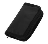 Toddmomy Portable Diabetes Storage Pouch Scratch-Resistant Black PVC Fabric with Zinc Alloy Zipper for Home and Outdoor Glucometer Carrying