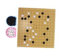 Toddmomy Portable Go Chess Set Lightweight Double Sided Wooden Board Educational Smart Game for Beginners Travel Home Family Fun