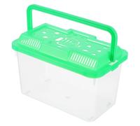 Toddmomy Portable Handheld Fish Tank Aquarium with Green Shell for Shrimp Turtle and Hamster Transport, Medium Plastic Pet Carrier Suitable for Travel and Aquatic Pets