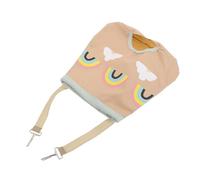 Toddmomy Portable Hanging Rabbit Hay Feeder Bag with Ventilated Design for Guinea Pigs and Hamsters Compact Foldable Small Pet Hay Holder with Wear-resistant Fabric for Cage Space