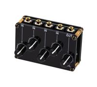 Toddmomy Portable Input Stereo Line Mixer Passive Audio Mixer No External Power Needed Low Noise Sound for Home Theater Phone Computer Game Console