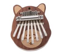 Toddmomy Portable Kalimba Finger Piano with Hanging Rope Mini Thumb Piano Musical Instrument for Deep Wood Color Music for Family Fun and Easy Melodies