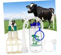 Toddmomy Portable Manual Cow Milking Machine with Strong Vacuum Pump Food Grade Plastic Gentle Suction Durable and Easy to Clean Suitable for Cattle and Sheep Milking at Home Farm