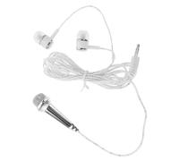 Toddmomy Portable Miniature Microphone for Household Entertainment and Podcasting, Small Plastic Tiny Microphone with Voice Recording, Silver Compact Mic for Family and Friends