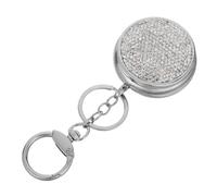 Toddmomy Portable Pill Case Keychain Holder Waterproof Mini Plastic Metal Silver with Keychain Attachment for Travel Emergencies and Outdoor Use, for Seniors
