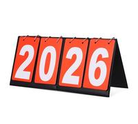 Toddmomy Portable Sports Scoreboard Flip Digit with Four Numbers, Lightweight Pvc Tabletop Scoreboard for Football and Competitive Indoor or Outdoor Games
