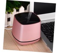 Toddmomy Portable USB Powered Small Computer Speakers with Bass Sound Compact Desktop Stereo Speaker for Laptop Notebook Phone Rose Gold Mini Sound System with Volume Control