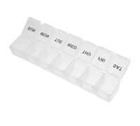 Toddmomy Portable Weekly Pill Organiser Box with Individual Compartments, Reusable Pp Material Medicine Container for Daily Use, Suitable for Travel and Can be Placed in Suitcase or Coat