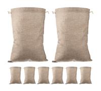 Toddmomy Pouch Reusable for Sorting Storage Arranging and Vegetable Root 8pcs Burlap Bags Drawstring Bags with Breathable Fabric Small Home Outdoor Use Objects