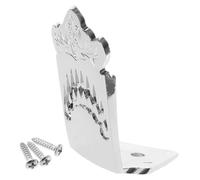 Toddmomy Premium Mandolin Tailpiece 8-string Metal Tailpiece with Fixing Strings Function and Screws, Silver Mandolin Accessory for Maintaining Instrument Tone and Performance