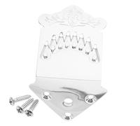 Toddmomy Premium Mandolin Tailpiece for 8-string Mandolin Silver Metal Tailpiece Parts with Screws Maintaining Instrument and Fixing Strings