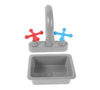 Toddmomy Pretend Play Basin Kitchen Sink with Faucet Model Compact Dishwasher Play for Educational Water Conservation Lightweight and Portable for Boys