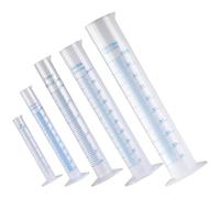 Toddmomy Professional Plastic Cylinder Set 5pcs with Scale 50ml 100ml 250ml 500ml 1000ml for Experimental Liquid Measurement in Chemical Process
