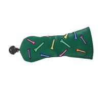 Toddmomy PU Golf Club Headcover for Ut Woods Putter Protector with Embroidered Golf Tee Design Lightweight Fairway Wood Cover for Driver and Mallet Clubs