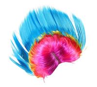 Toddmomy Punk Rock Mohawk Wig Shiny Lightweight Masquerade Party Costume Prop for Men Women Unisex Fancy Dress Cosplay Accessory Random Color