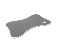 Toddmomy Puppy Feeding Mat Reusable Bone Shaped Pet Cushion Lightweight PU Material Non Slip Water Bowl Mat for Cats Dogs Effortless Cleaning Grey Color for Indoor Feeding