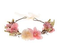 Toddmomy Purple Fabric Floral Headband Wedding Hair Accessory with Comfortable Texture, for Bridal Photo Shoots and Beach Holiday Flower Garland