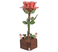Toddmomy Puzzle Wooden Flower in Vase 3D Artificial Flower Craft Kit Hands-On Building Toy Unique Present for Valentine's Day Teacher's Day/Thanksgiving