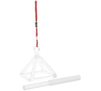 Toddmomy Quartz Pyramid Sound Therapy Instrument 3-Inch, Meditation Music Stand for Healing and Reflection, 1 Set Crystal