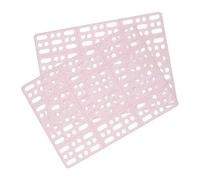 Toddmomy Rabbit Foot Mat 2 Pcs Plastic Pink with 4 Fixed Tabs