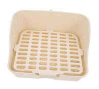 Toddmomy Rabbit Litter Box with Detachable and Heightened Fence Sturdy Pet Toilet Potty Trainer for Small Animals Rounded Mesh Edges Prevent Foot Scratches Easy to Clean Rabbit Potty Tray