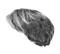 Toddmomy Realistic Grandpa Costume Wig Synthetic Gray Hairpiece for Halloween Party Cosplay Theater Breathable Old Man Wig for Men Women Easy Maintenance Short Style Hair Accessory