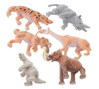 Toddmomy Realistic Prehistoric Animal Figures Educational Cognitive Set for Primitive Model DIY Science Experiment for Early Learning and Retro Home Decor