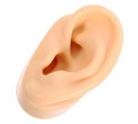 Toddmomy Realistic Silicone Left Ear Model Prank Prop Flesh-colored Fake Ear for Acupuncture Practice for Novelty Joke Use