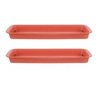 Toddmomy Rectangular Plastic Drip Tray for Home Decoration and Gardening Projects 2pcs Plant Plate to Catch Water, Prevent Soil Falling for Plant Pots